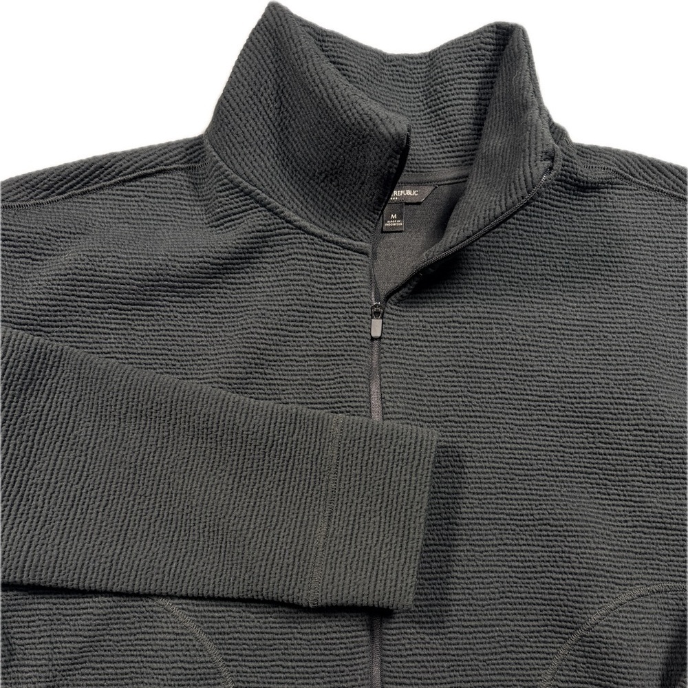 Banana Republic Jacket Womens Medium Active Full Zip Textured Modern Mock Neck